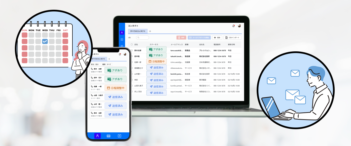 『アポ取り』の画面イメージ